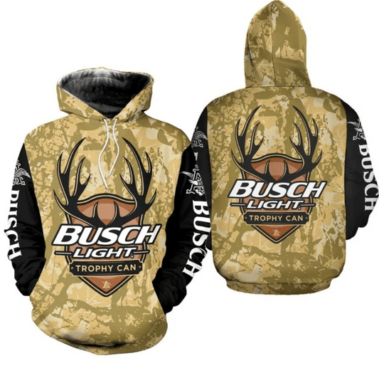 Busch Light Drink Hunting All Over Printed Hoodie Moonbestprint