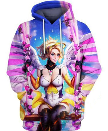 Mercy Overwatch Over Print 3d Hoodie Zip Hoodie Moonbestprint