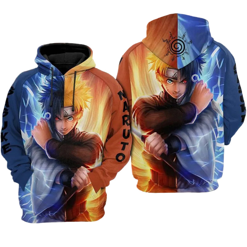 Naruto N Sasuke Hoodie 3d Moonbestprint