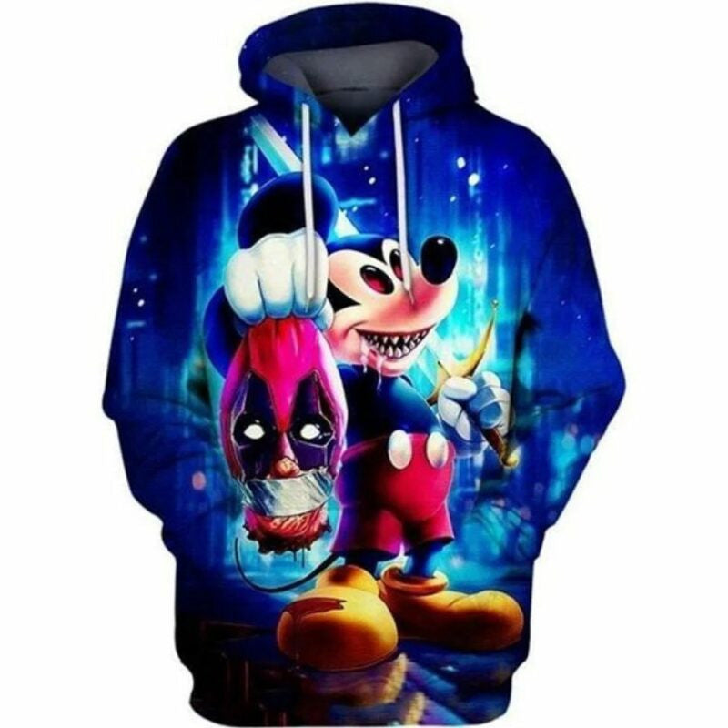Mickey Kill Deadpool Walt Disney Marvel 3d Hoodie Moonbestprint