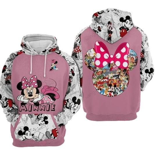 So Lovely Minne Mouse Comics Disney 109 Fan Gift Stylist Unisex Cartoon Graphic Outfits Aop Hoodie Moonbestprint