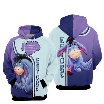 Eeyore Disney, It's Never Hurts To Keep Looking For Sunshine Aop Hoodie, Zip Hoodie Moonbestprint