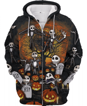 Jack Skellington Halloween Hawaiian Shirt And 3d Hoodie Moonbestprint
