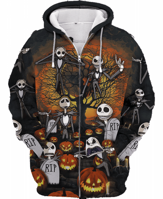 Jack Skellington Halloween Hawaiian Shirt And 3d Hoodie Moonbestprint
