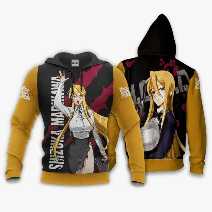 Highschool Of Dead Shizuka Marikawa Anime Manga For Men And Women 3d Hoodie Zip Hoodie Moonbestprint