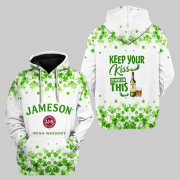 Im Here For This Jameson Irish Whiskey St. Patrick's Day All Over Print Hoodie Moonbestprint