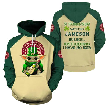 Yoda Jameson St Patrick Day Hoodie, Gift For Fan 3d All Over Print Shirt Hoodie Moonbestprint