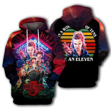 Stranger Things Hoodie Be An Eleven Hoodie Zip Hoodie Moonbestprint