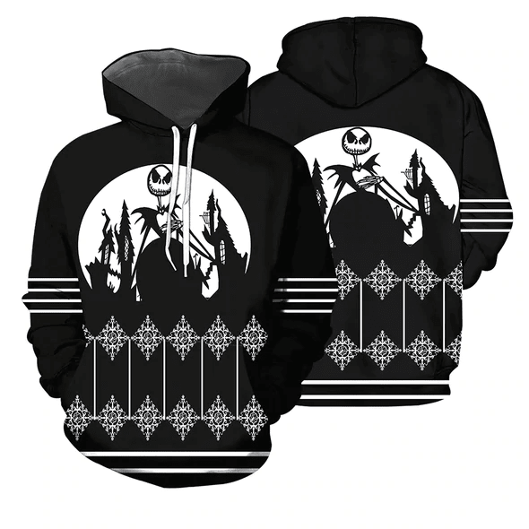 Jack Skellington The Nightmare Before Christmas 141 Fan Gift Stylist Unisex Cartoon Graphic Outfits Aop Hoodie, Zip Hoodie Moonbestprint