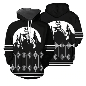 Jack Skellington The Nightmare Before Christmas 141 Fan Gift Stylist Unisex Cartoon Graphic Outfits Aop Hoodie, Zip Hoodie Moonbestprint