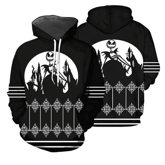 Jack Skellington The Nightmare Before Christmas 141 Fan Gift Stylist Unisex Cartoon Graphic Outfits Aop Hoodie, Zip Hoodie Moonbestprint