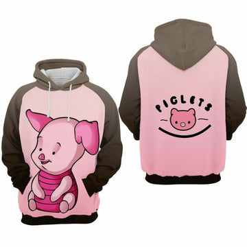 Piglet Cartoon Winnie The Pooh 9 Over Print 3d Hoodie Zip Hoodie Moonbestprint