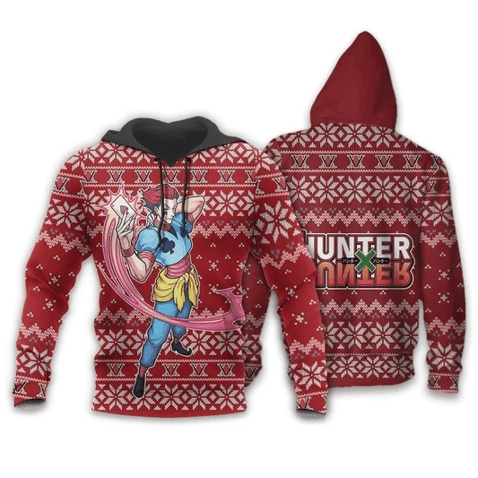 Hisoka Ugly Christmas Hunter X Hunter Xmas Anime Manga For Men And Women 3d Hoodie Zip Hoodie Moonbestprint