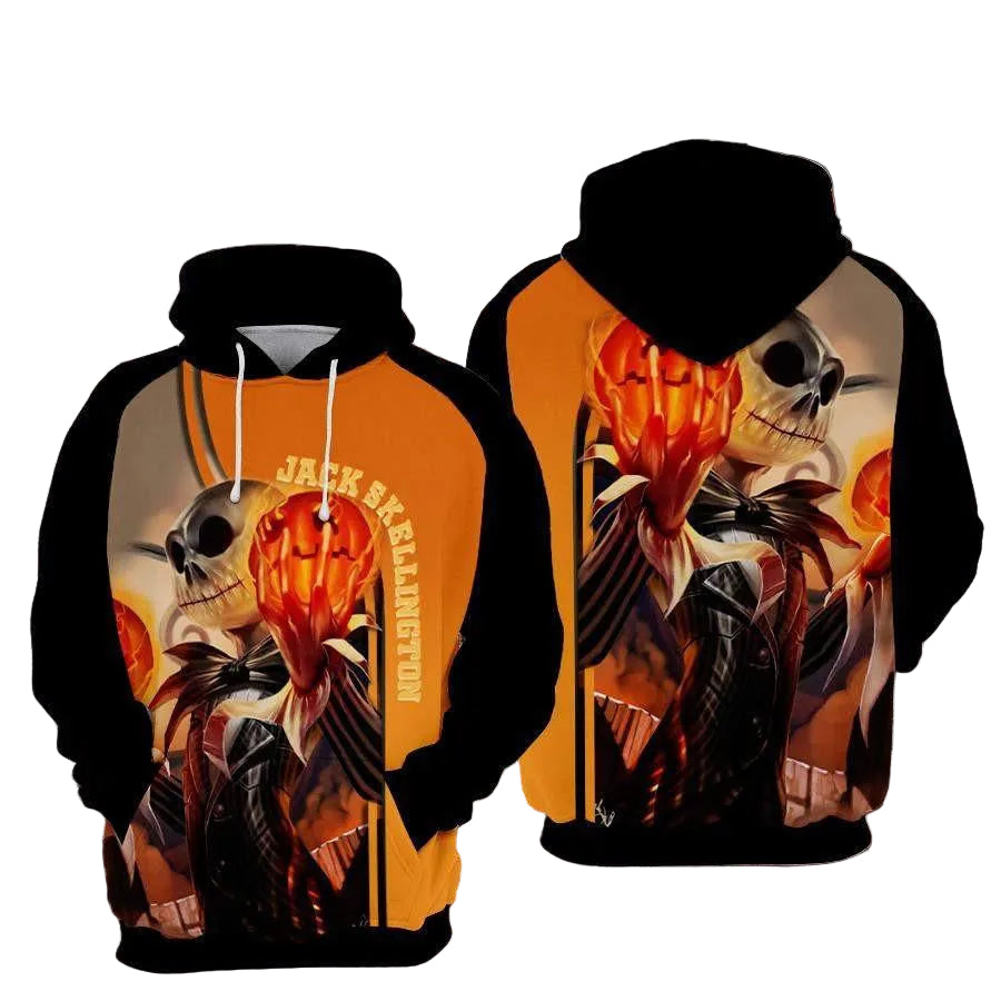 Jack Skellington Pumpkin King The Nightmare Before Christmas Aop Hoodie, Zip Hoodie Moonbestprint