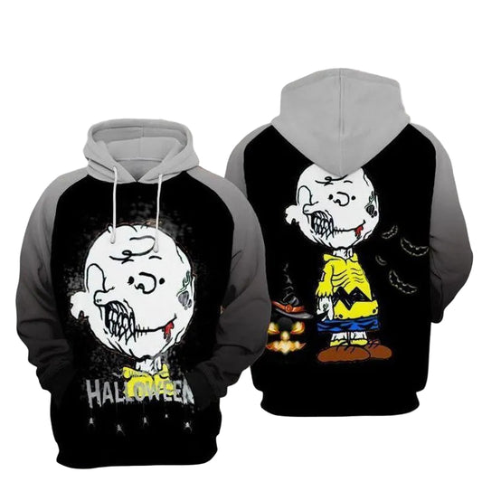 Disney Halloween Hoodie Snoopy Charlie Brown Zombie Black 3d Hoodie Zip Hoodie Moonbestprint
