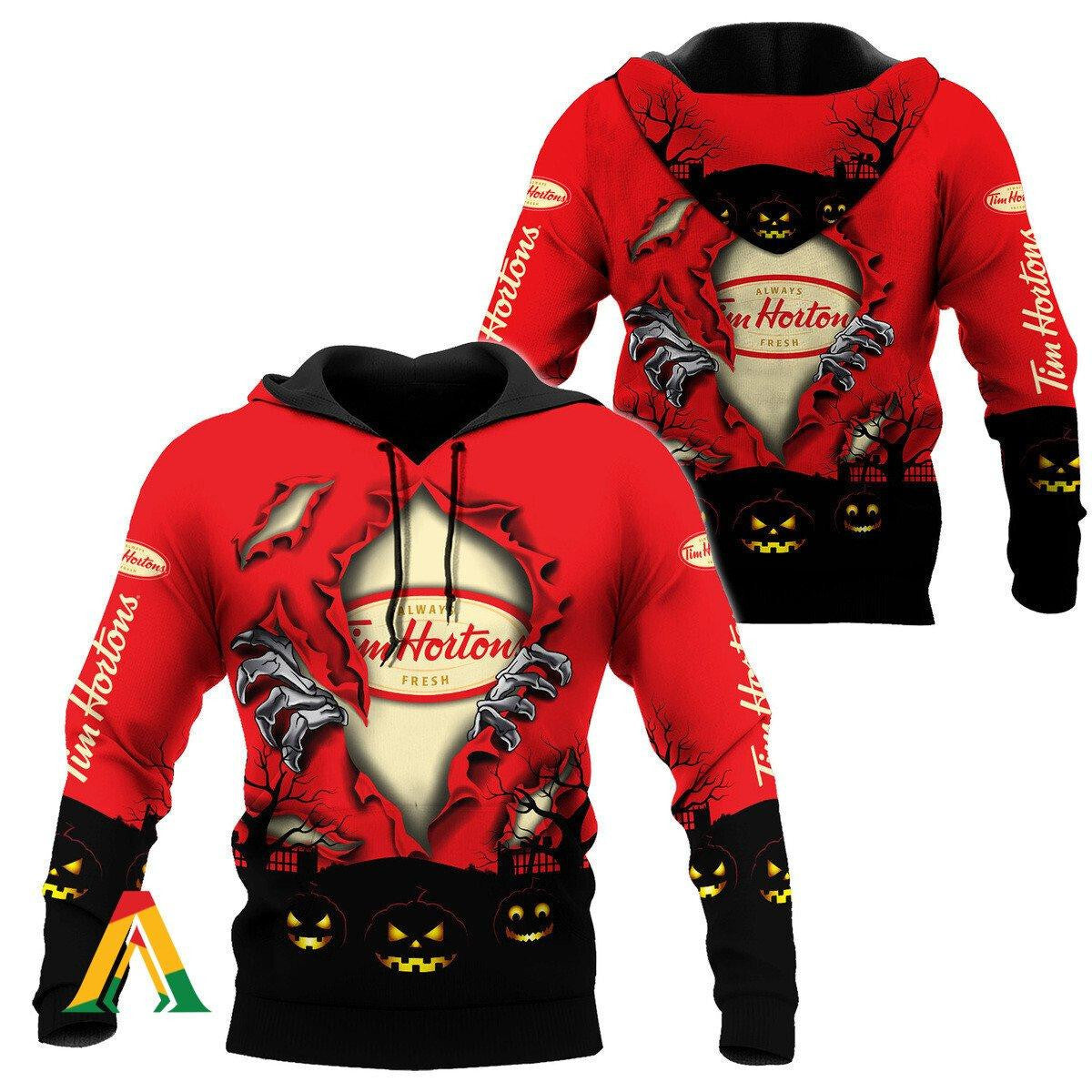 Scary Night Halloween Tim Hortons Hoodie &amp; Zip Hoodie Moonbestprint