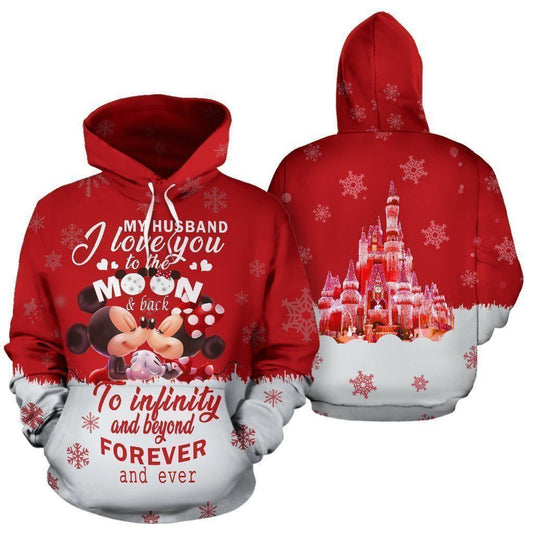 Mickey And Daisy My Husband I Love You To The Moon And Back To Infinity And Beyond Forever And Ever Over Print 3d Hoodie Zip Hoodie 385 Moonbestprint