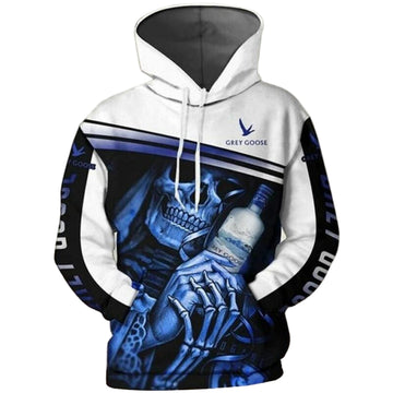 Grey Goose Vodka Skull 3d Hoodie Moonbestprint