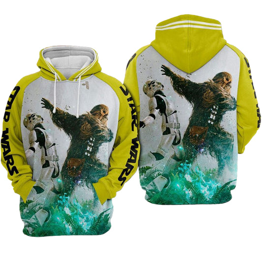 Chewbacca Star Wars Over Print 3d Hoodie Zip Hoodie Moonbestprint