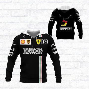 Sebastian Vettel Ferrari Racing All Over Print Hoodie, Zip Hoodie 405 Moonbestprint