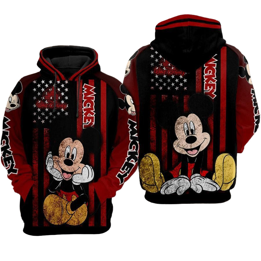 Mickey Mouse American Over Print 3d Hoodie Zip Hoodie 637 Moonbestprint