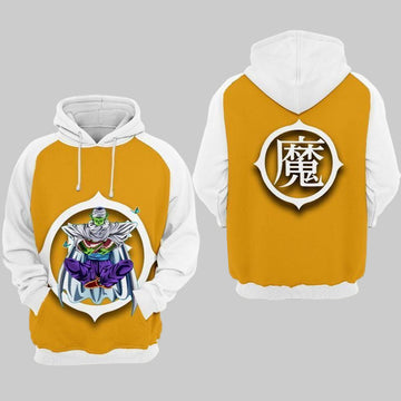 Dragon's Ball Piccolo Yellow &amp; White Over Print 3d Hoodie Zip Hoodie Moonbestprint