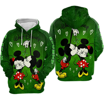 Mickey Minnie Lover Galaxy Valentine Couple Hoodie Zip Hoodie Moonbestprint