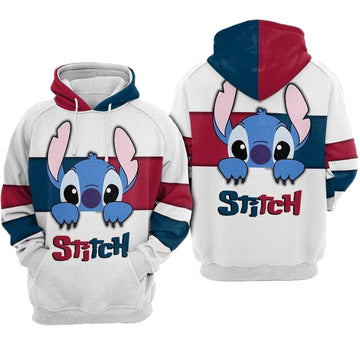 Stitch &amp; Lilo Over Print 3d Hoodie Zip Hoodie Moonbestprint
