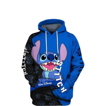 Lilo And Stitch Disney Cartoon, Cute Stitch Ver22 All Over Print Hoodie Moonbestprint