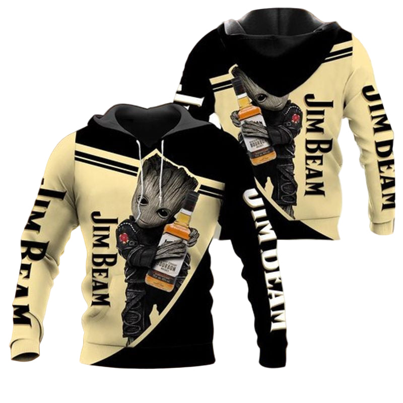 Groot Official Jim Beam Bourbon Whiskey3 3d Hoodie Moonbestprint