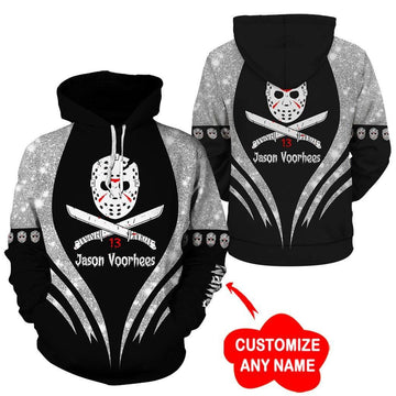 Custom Name Jason Voorhees Friday The 13th, Jason Voorhees With Knife Ver58 All Over Print Hoodie, Zip Hoodie Moonbestprint