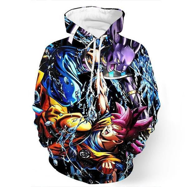 Dragon Ball Super Z Hoodie - Goku Vs Beerus 3d Hoodie - Jacket Moonbestprint