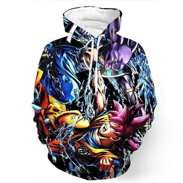 Dragon Ball Super Z Hoodie - Goku Vs Beerus 3d Hoodie - Jacket Moonbestprint