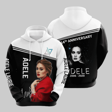 Adele 14th Anniversary 2006 2020 Signature Design Gift For Fan Custom 3d Hoodie All Over Printed Hoodie Moonbestprint