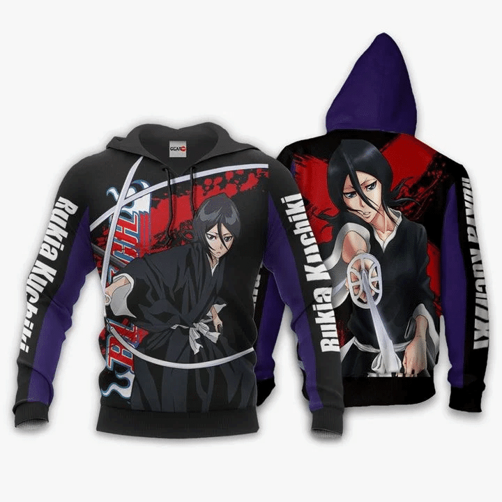 Rukia Kuchiki Anime Manga Bleach For Men And Women 3d Hoodie Zip Hoodie Moonbestprint