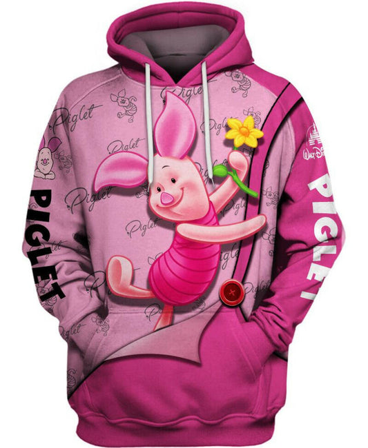 Lovely Piglet 3d Hoodie Zipper Hoodie Moonbestprint