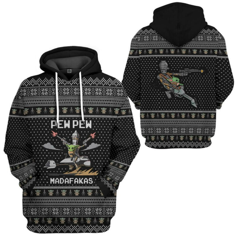 Star Wars Yoda Ew Pew Madafakas Hoodie Zip Hoodie Moonbestprint
