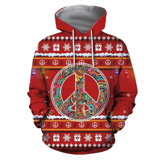 3d All Over Print Christmas Hippie Hoodie Moonbestprint