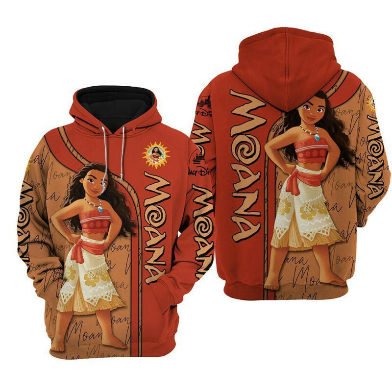 Disney Hoodie Moana Princess 3d Hoodie Zip Hoodie Moonbestprint