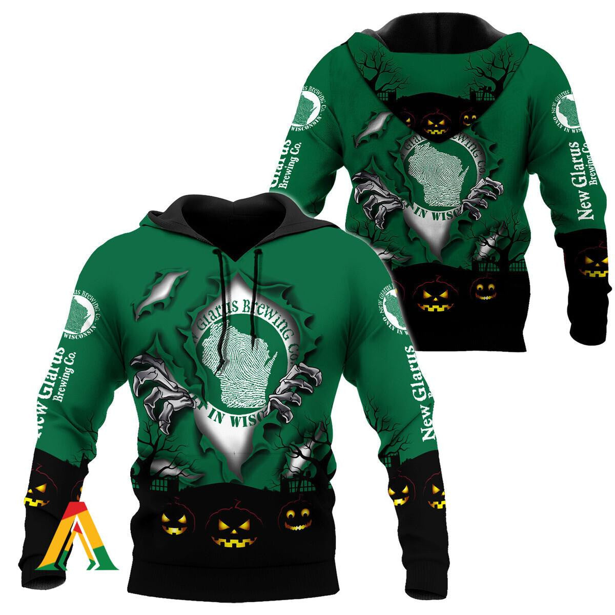 Scary Night Halloween New Glarus Brewing Hoodie &amp; Zip Hoodie Moonbestprint