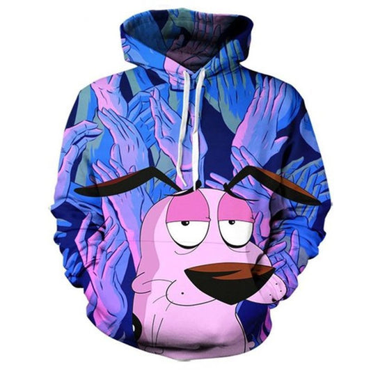 Courage The Cowardly Dog All Over Printed Custom 3d Hoodie Moonbestprint