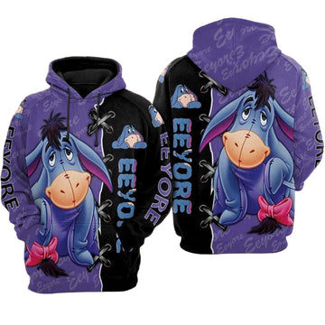For Eeyore Lovers A Gentle Face 3d Hoodie Moonbestprint