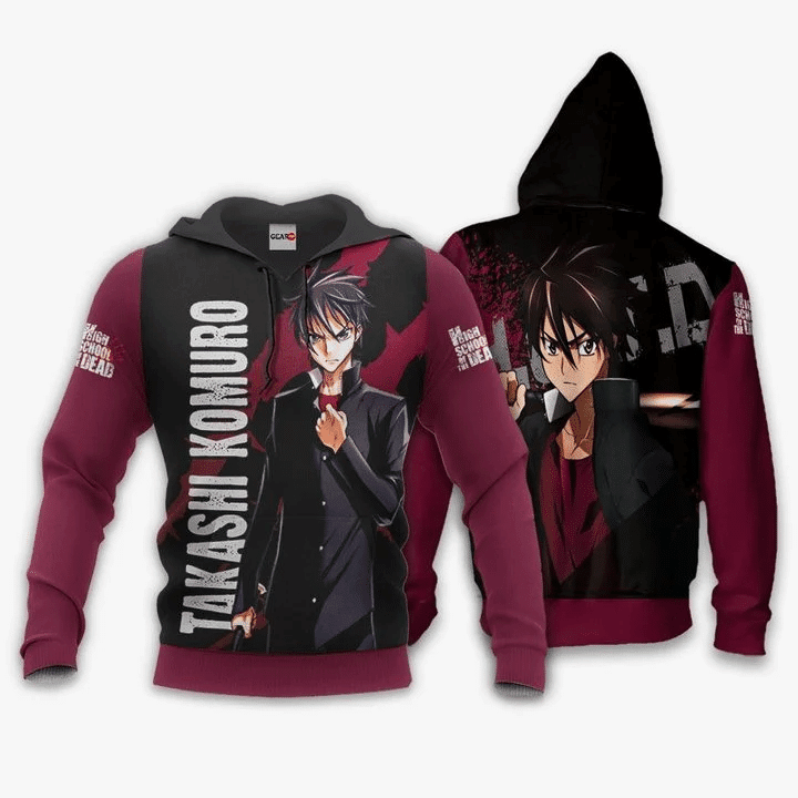 Highschool Of Dead Takashi Komuro Anime Manga For Men And Women 3d Hoodie Zip Hoodie Moonbestprint