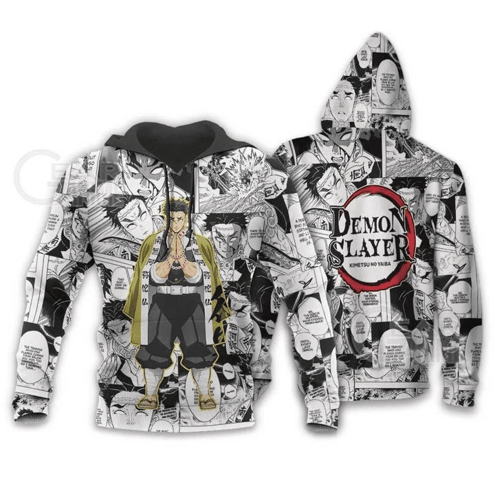 Gyomei Himejima Demon Slayer Anime Manga For Men And Women 3d Hoodie Zip Hoodie Moonbestprint