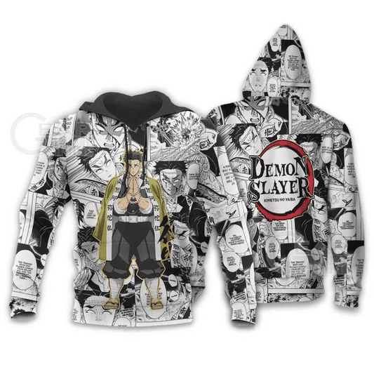 Gyomei Himejima Demon Slayer Anime Manga For Men And Women 3d Hoodie Zip Hoodie Moonbestprint