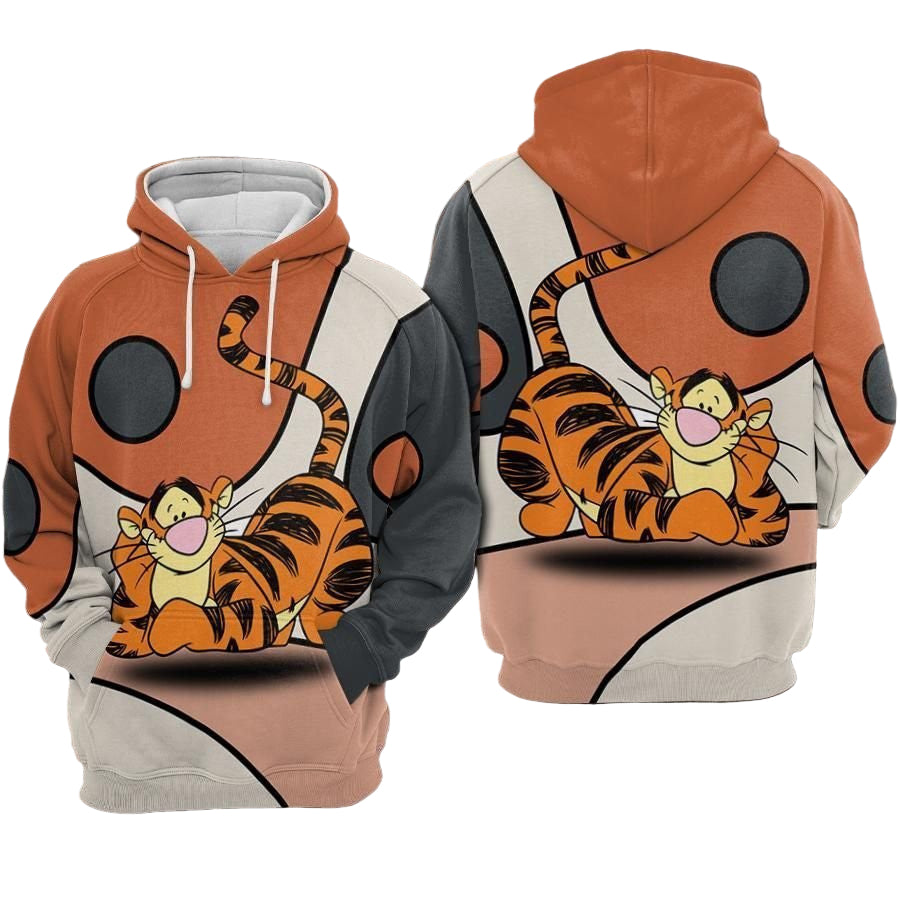 Tigger Cartoon Winnie The Pooh Irish Over Print 3d Hoodie Zip Hoodie 1244 Moonbestprint