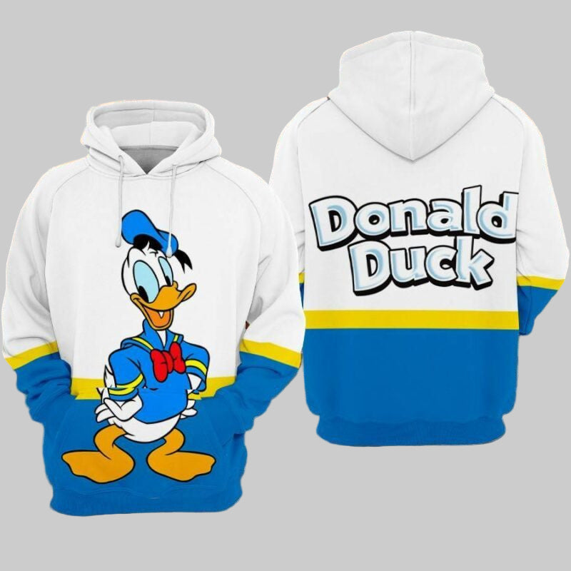 Donald Duck Movie Disney Over Print 3d Hoodie Zip Hoodie Moonbestprint