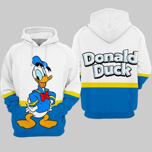 Donald Duck Movie Disney Over Print 3d Hoodie Zip Hoodie Moonbestprint