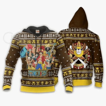 Straw Hat Pirates Ugly Christmas One Piece Anime Manga For Men And Women 3d Hoodie Zip Hoodie Moonbestprint