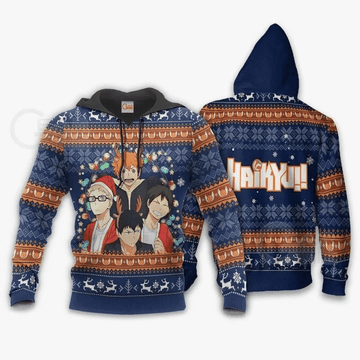 Haikyuu Ugly Christmas Anime Manga Haikyuu For Men And Women 3d Hoodie Zip Hoodie Moonbestprint